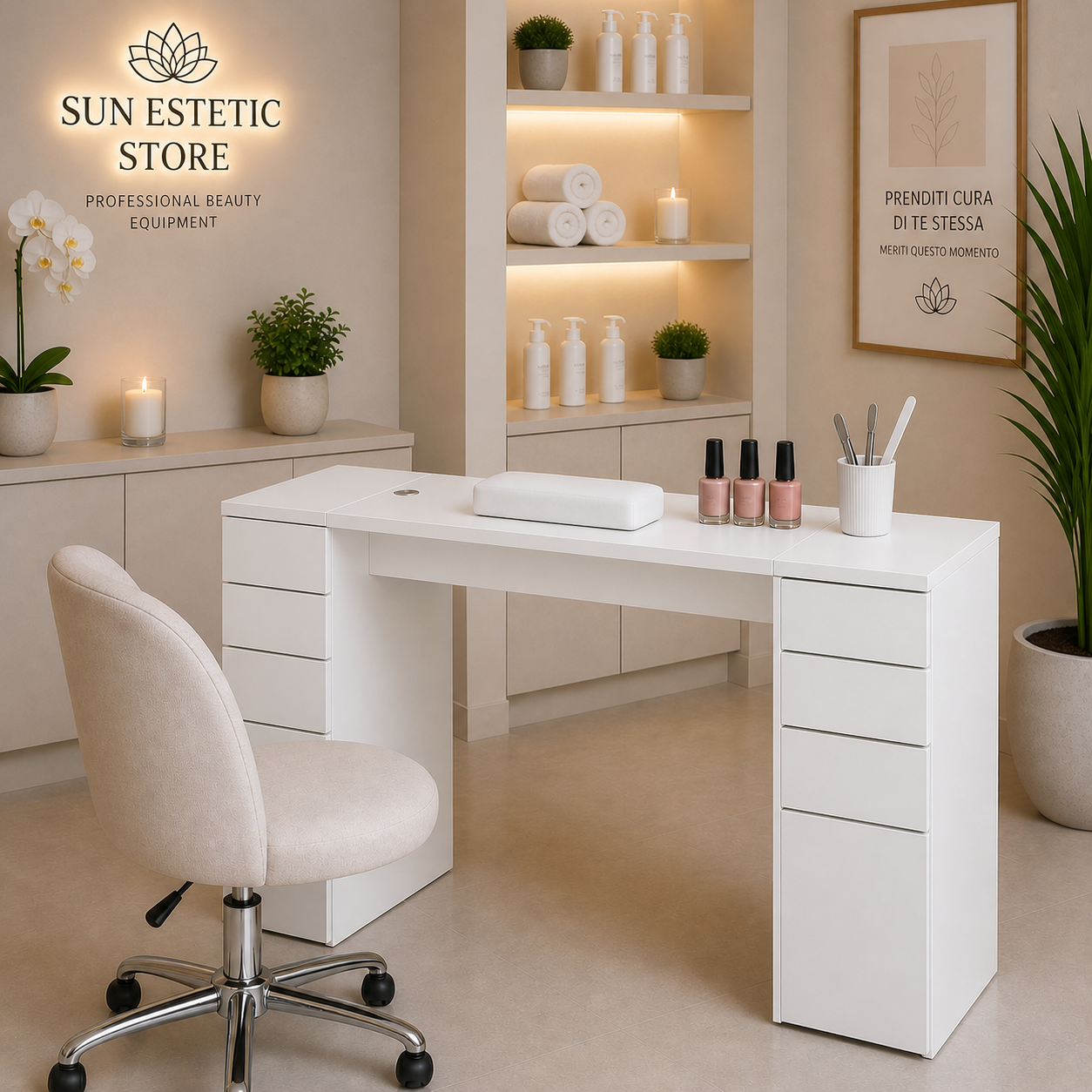 Victor 723 Tavolino manicure Nails con cassettiere