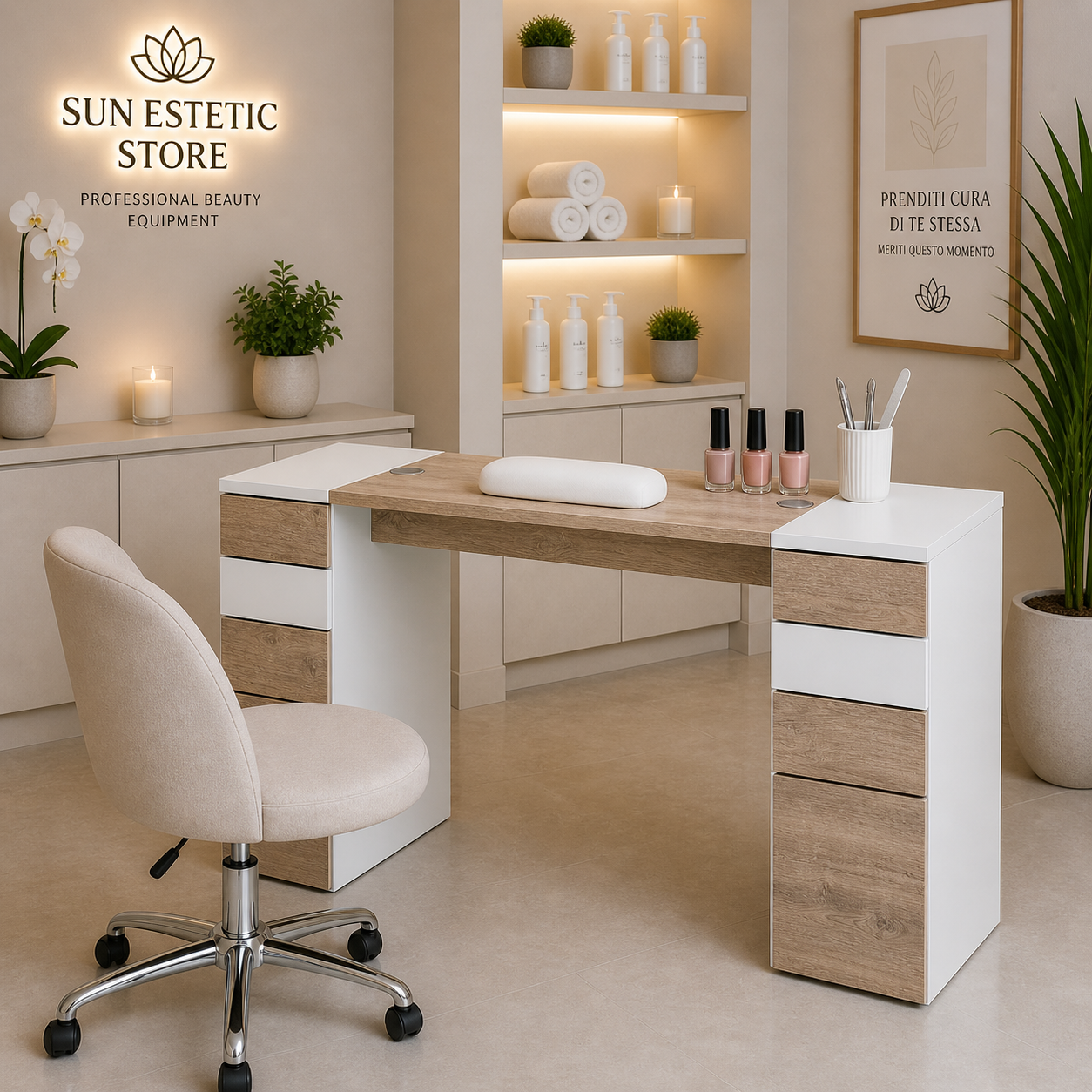 Victor 723 Tavolino manicure Nails con cassettiere
