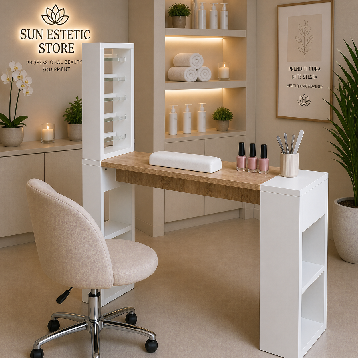 Victor 721 tavolino manicure nails con mensola