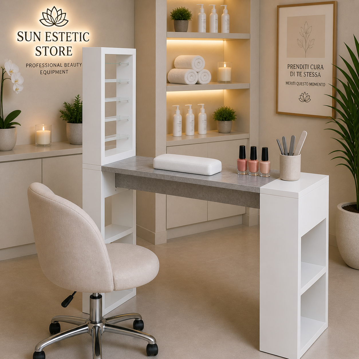 Victor 721 tavolino manicure nails con mensola