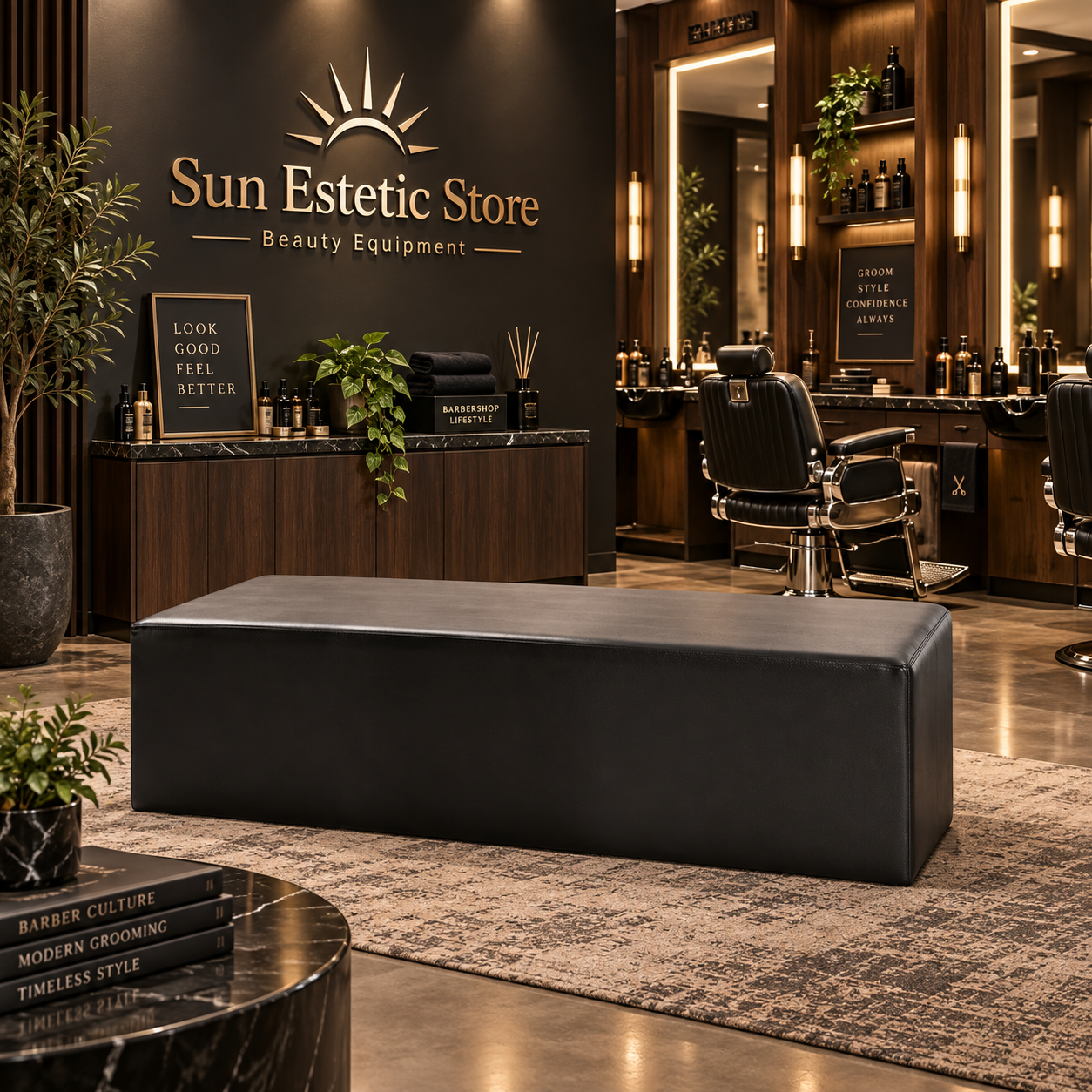 Bior 120 divanetto in pelle reception arredamenti ingresso parrucchiere estetica