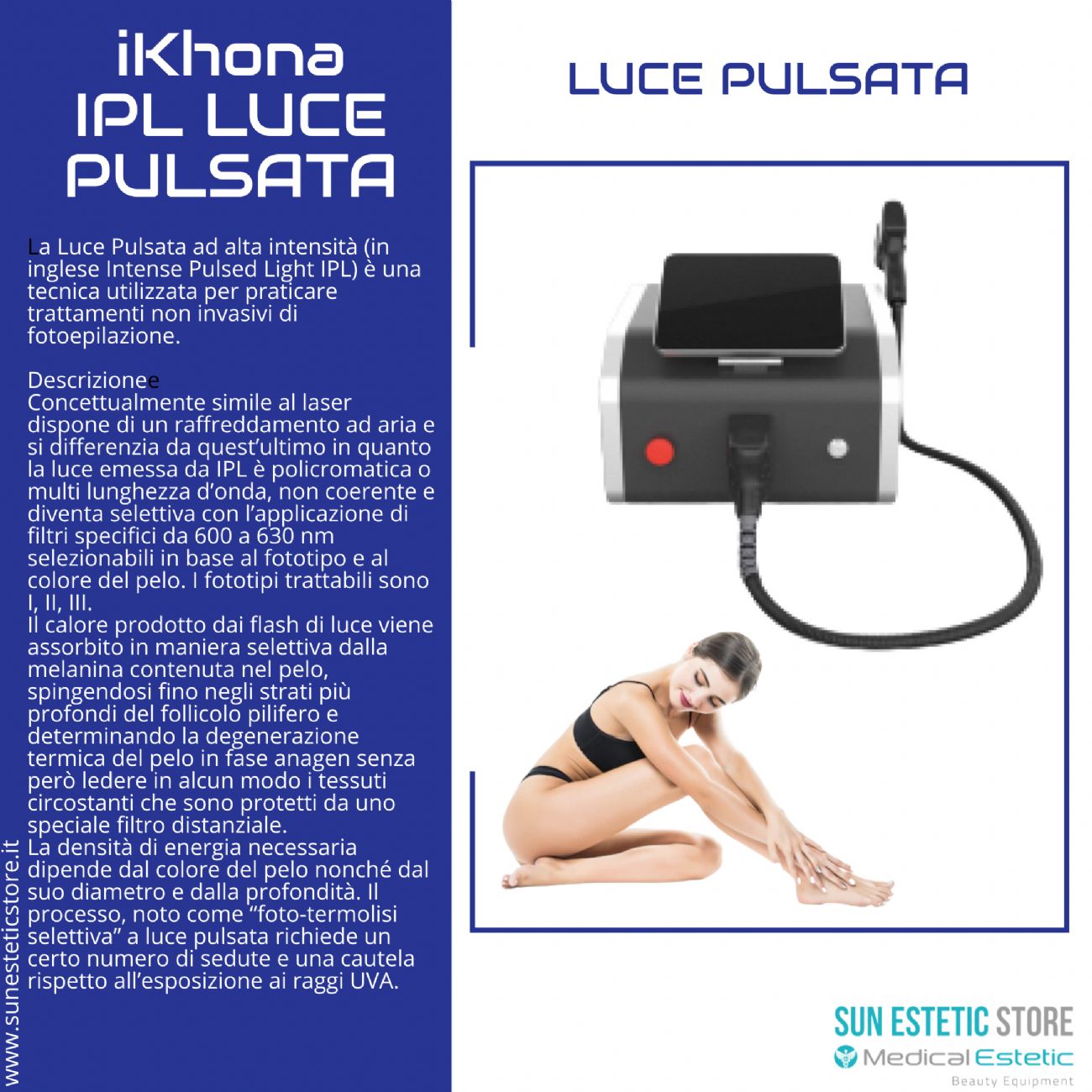 iKhona IPL luce pulsata 2000W portatile estetica epilazione progressiva
