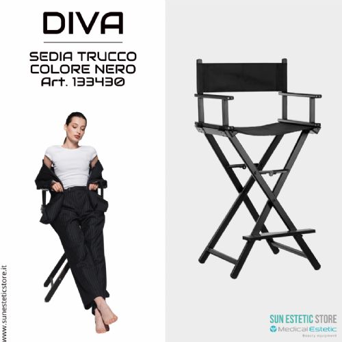 Diva sedia trucco mekup professionale struttura in alluminio pieghevole