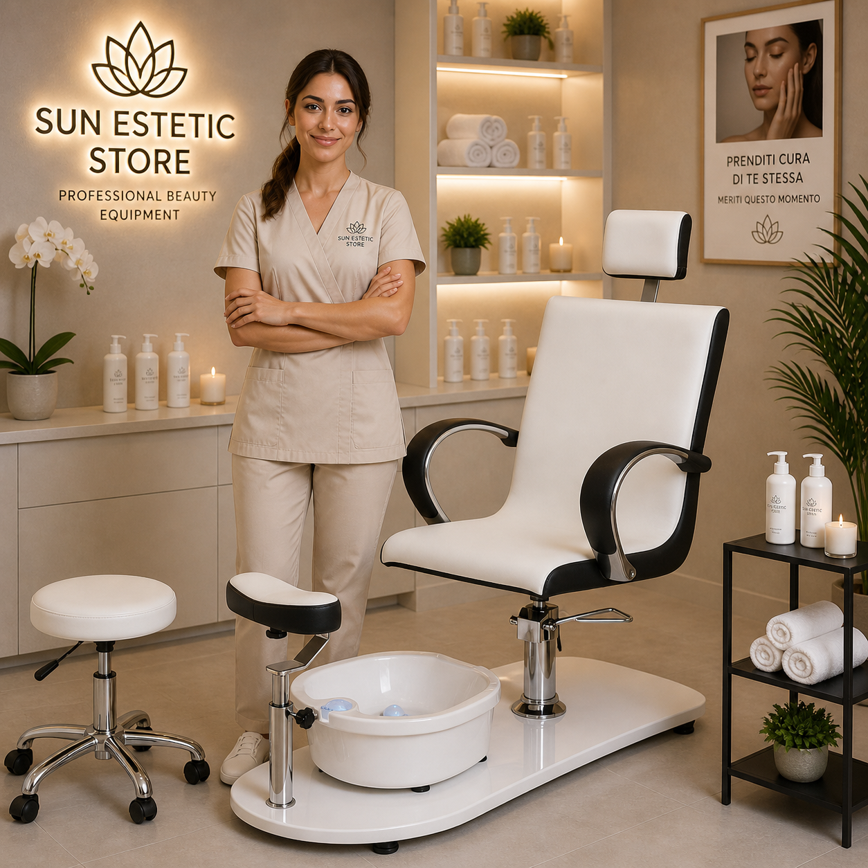 Mirka poltrona pedicure spa estetica con vasca idromassaggio