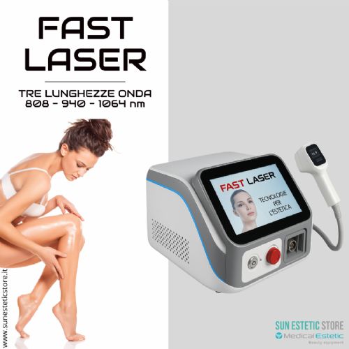 iKhona Fast Laser diodo 2 lunghezze d'onda 808 - 1064 nm - 1000W portatile estetica 40J
