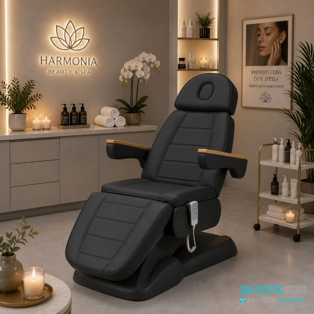 Sillon Lux 273B Poltrona lettino multifunzionale 3 segmenti 3 motori estetica