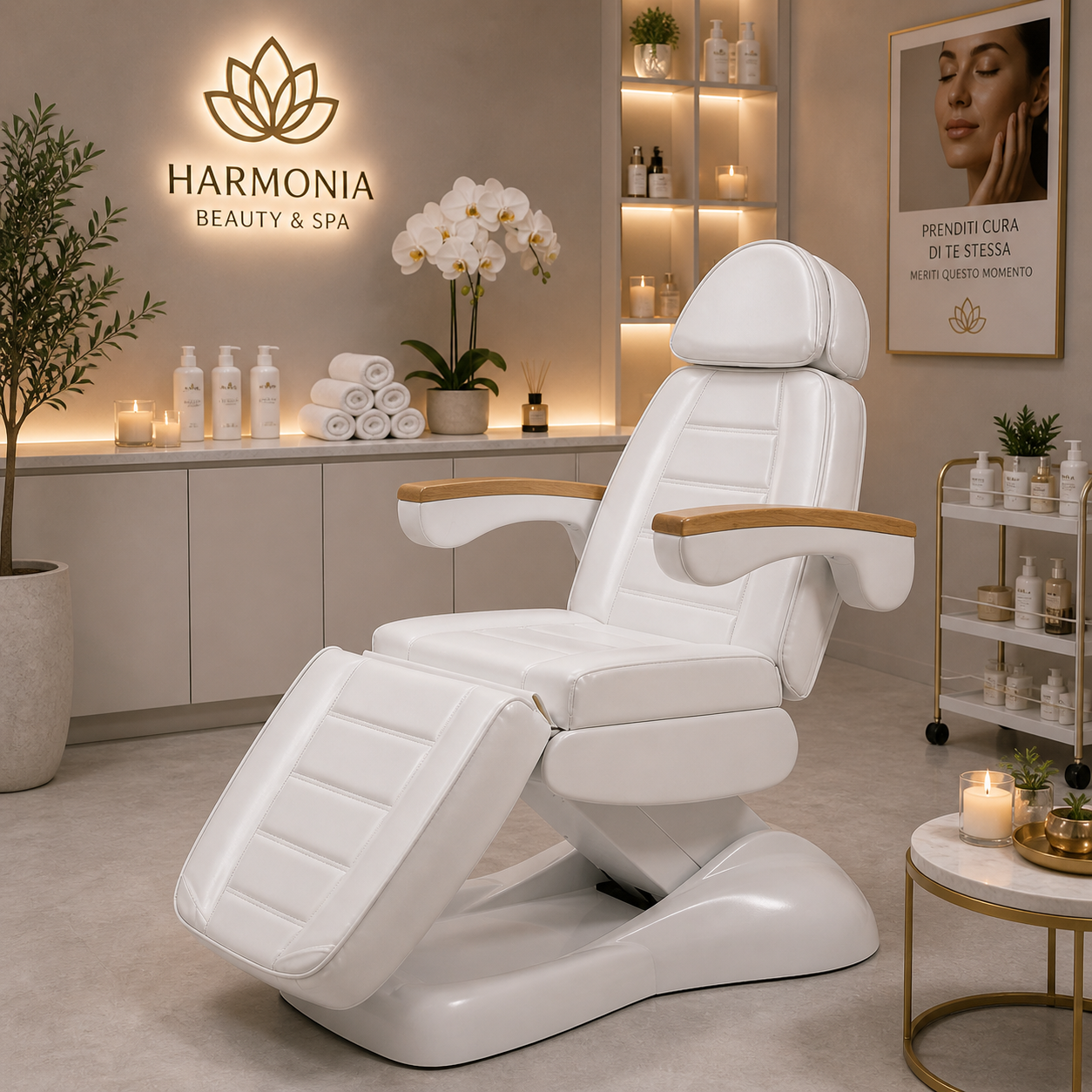 Sillon Lux 273B Poltrona lettino multifunzionale 3 segmenti 3 motori estetica
