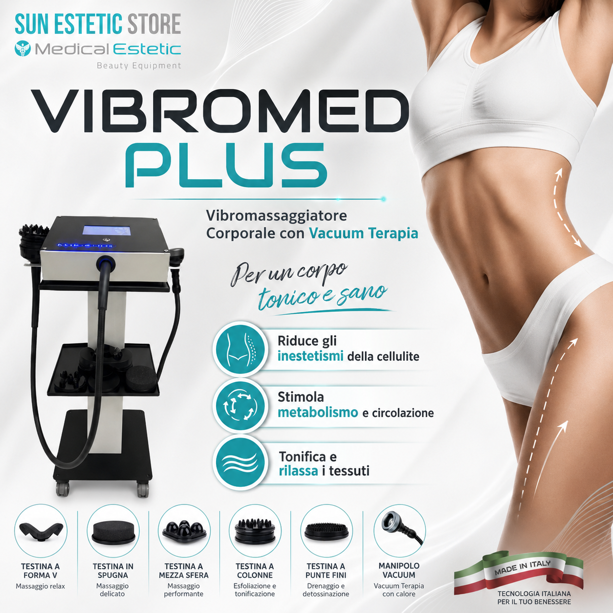 Vibromed Plus vibromassaggiatore corporale + Vacuum