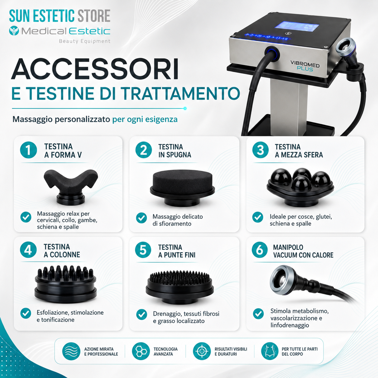 Vibromed Plus vibromassaggiatore corporale + Vacuum