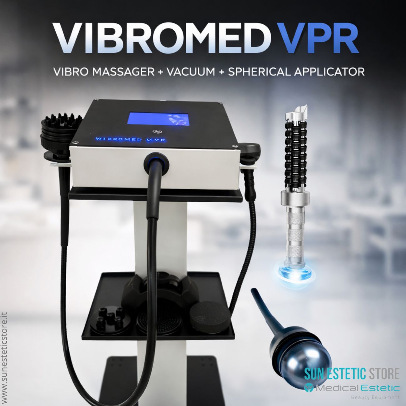Vibromed Plus Roller vibromassaggiatore con Vacuum terapia e massaggio endosferico