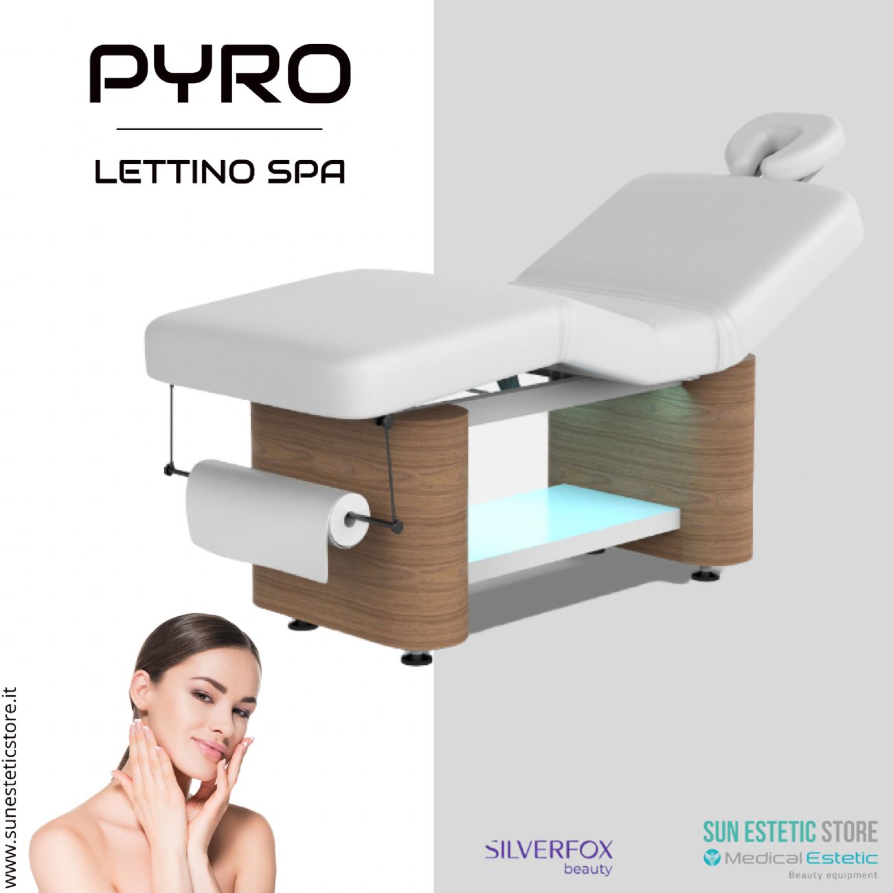 Pyro Lettino spa massaggio 4 motori riscaldato