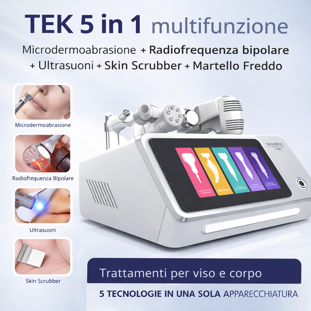 TEK 5 in 1 Apparecchiatura estetica multifunzione per trattamenti viso
