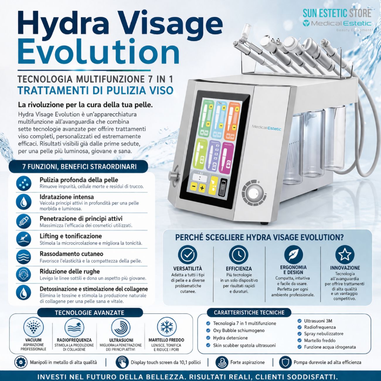 Hydra Visage Evolution Multifunzione trattamenti pulizia viso