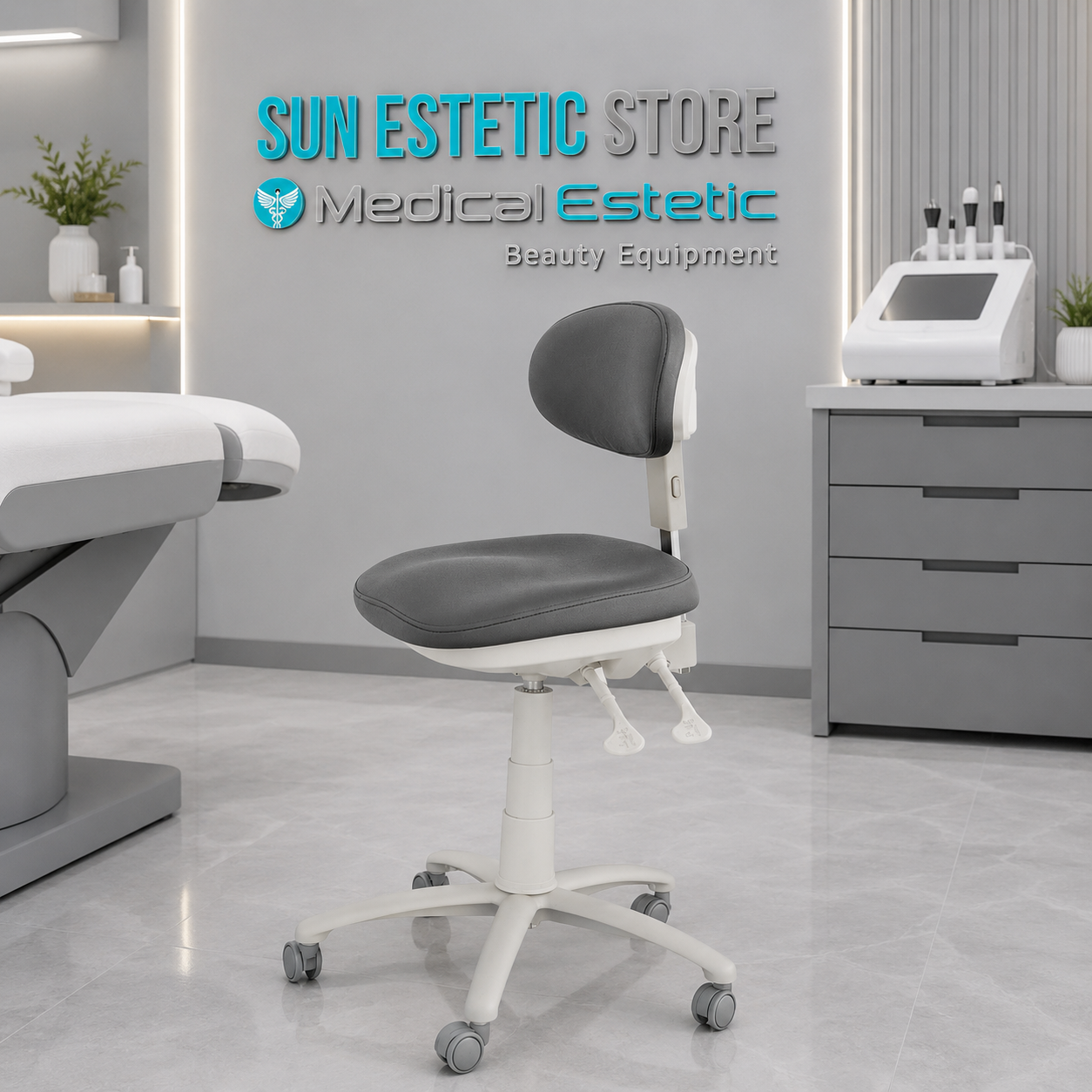 Sway sgabello ergonomico multiregolabile con schienale estetica medico