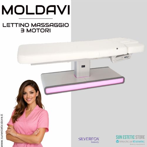 Nush Lettino massaggio elettrico 3 motori bianco arredamento estetica massaggi