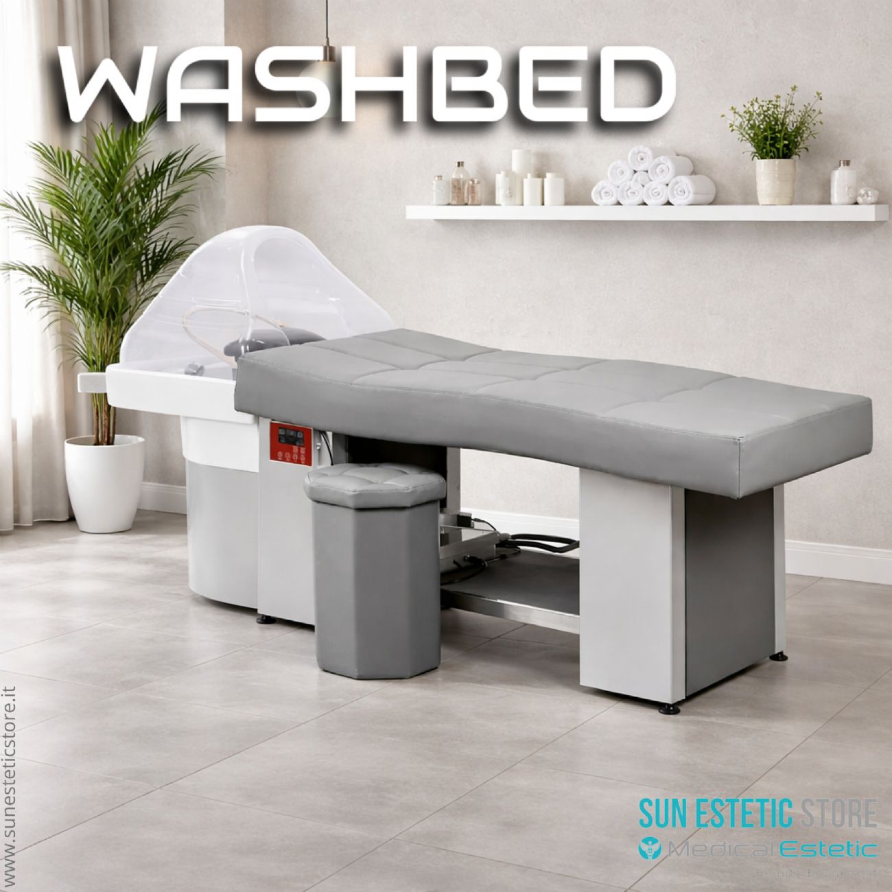 Washbed lettino lavatesta SPA trattamento capelli con vapore