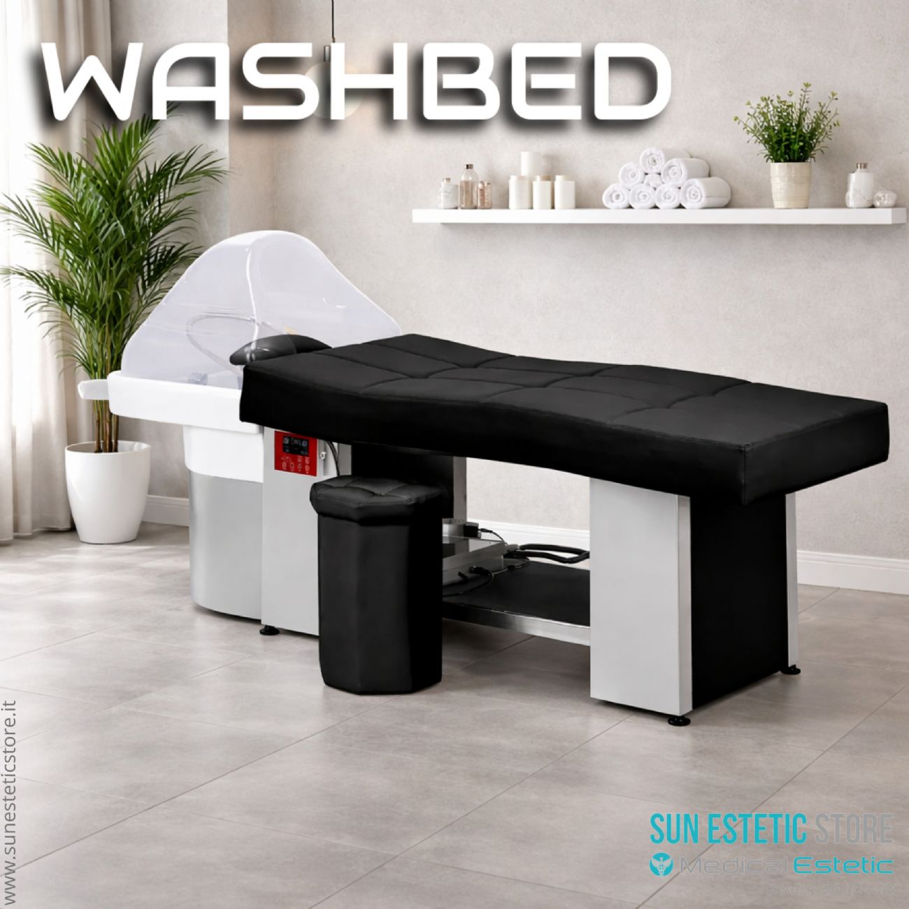 Washbed lettino lavatesta SPA trattamento capelli con vapore