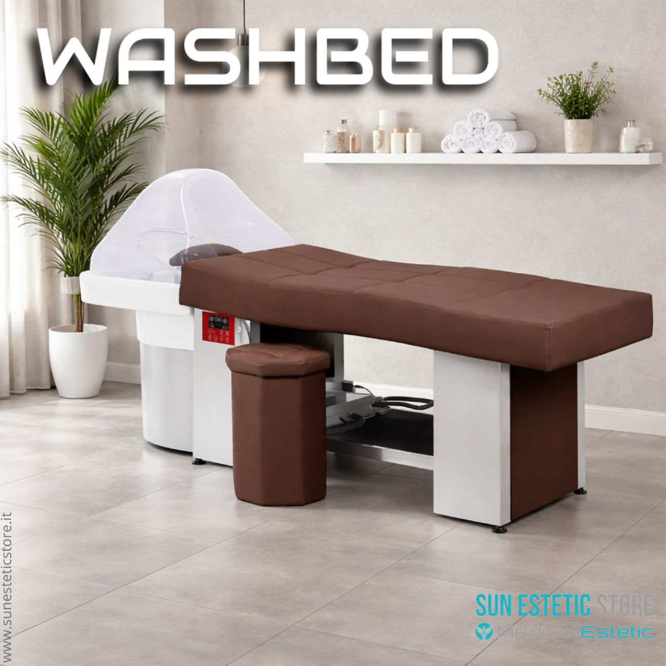 Washbed lettino lavatesta SPA trattamento capelli con vapore